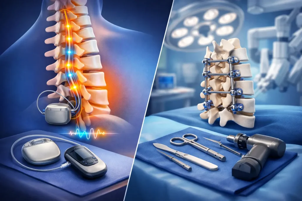 Spinal Cord Stimulation vs Surgery Compared