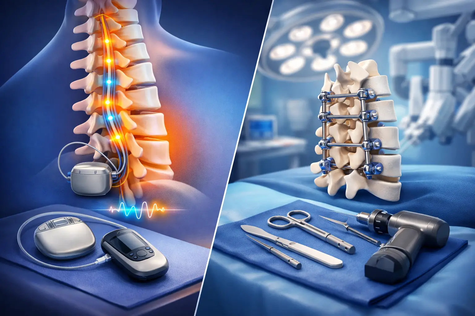 Spinal Cord Stimulation vs Surgery Compared